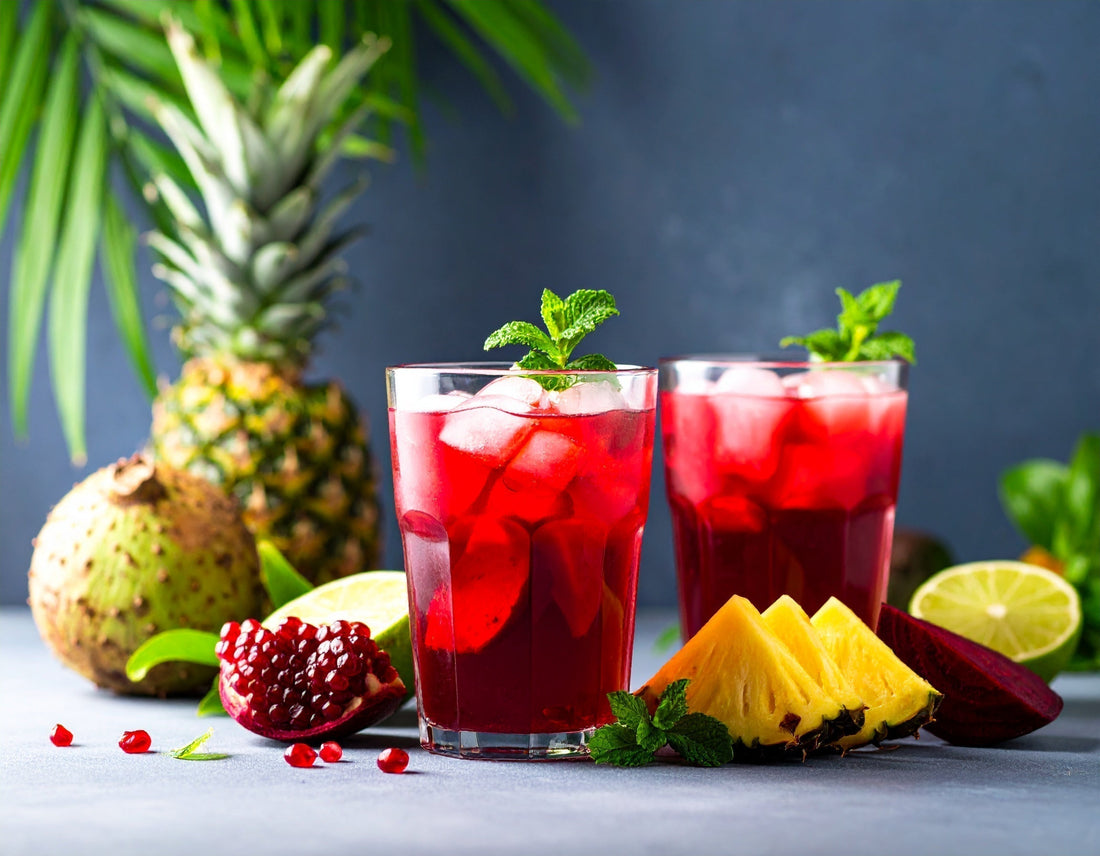 Beetroot Tea Blend with Pomegranate, Soursop and Pineapple To Lower Blood Pressure Naturally