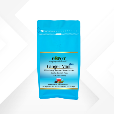 Spicy Ginger Mint Tea with Elderberry | Nasal Support Herbal Tea
