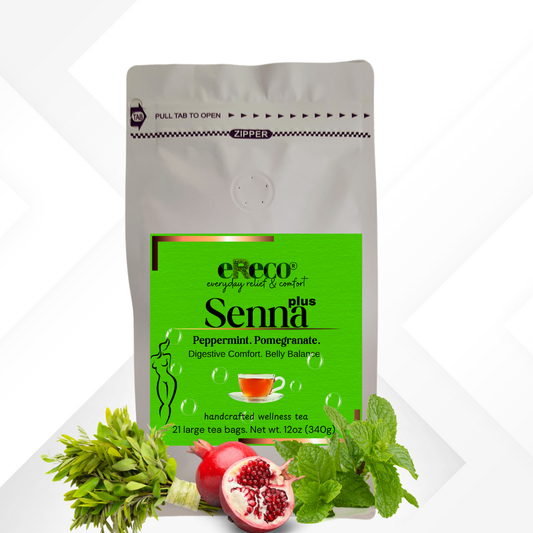 ERECO Smooth Move Tea with Senna, Pomegranate & Peppermint for Bloating and Digestion